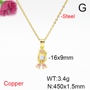 Fashion Copper Necklace  F6N405812aajl-L017