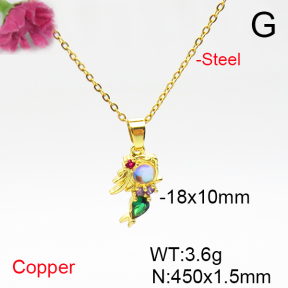 Fashion Copper Necklace  F6N405814aajl-L017