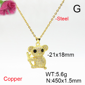 Fashion Copper Necklace  F6N405816ablb-L017