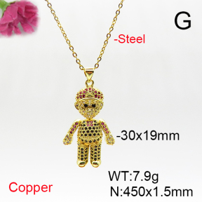 Fashion Copper Necklace  F6N405819bhva-L017