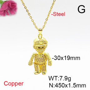 Fashion Copper Necklace  F6N405822bhva-L017