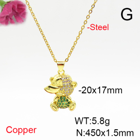 Fashion Copper Necklace  F6N405823ablb-L017