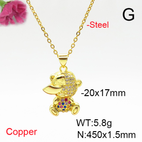 Fashion Copper Necklace  F6N405824ablb-L017