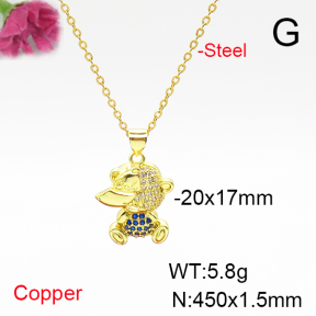 Fashion Copper Necklace  F6N405825ablb-L017