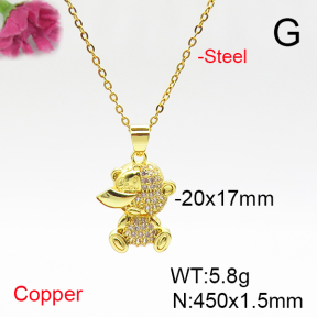 Fashion Copper Necklace  F6N405826ablb-L017