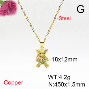 Fashion Copper Necklace  F6N405833ablb-L017