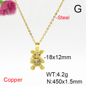Fashion Copper Necklace  F6N405835ablb-L017
