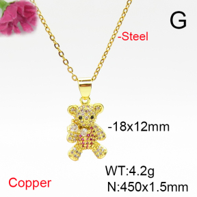 Fashion Copper Necklace  F6N405837ablb-L017