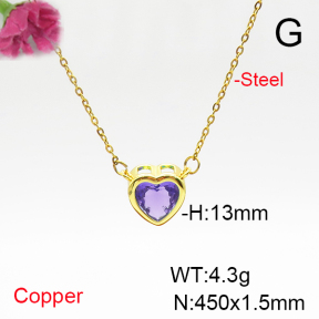 Fashion Copper Necklace  F6N405843vail-L017