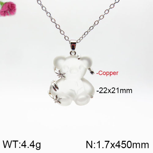 Fashion Copper Bear Necklace  F2N400494vbmb-J71