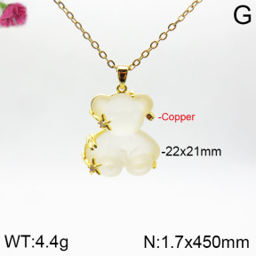Fashion Copper Bear Necklace  F2N400495vbmb-J71