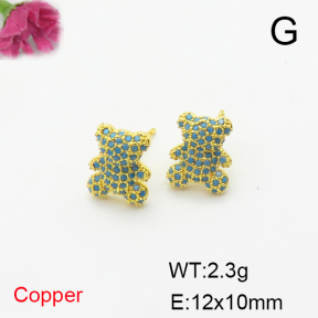 Fashion Copper Bear Earrings  TE6000986vbnb-L017