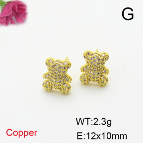 Fashion Copper Bear Earrings  TE6000987vbnb-L017