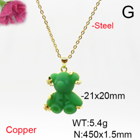 Fashion Copper Bear Necklaces  TN6001141baka-L017