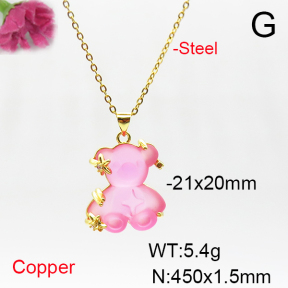 Fashion Copper Bear Necklaces  TN6001142baka-L017