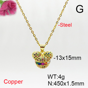Fashion Copper Necklaces  TN6001145ablb-L017