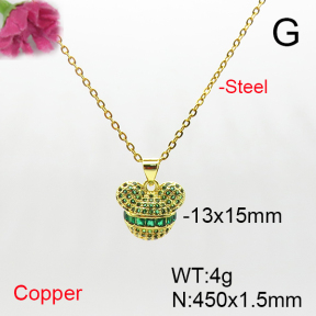 Fashion Copper Necklaces  TN6001147ablb-L017