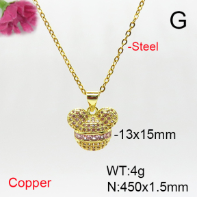 Fashion Copper Necklaces  TN6001148ablb-L017