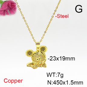 Fashion Copper Necklaces  TN6001159ablb-L017