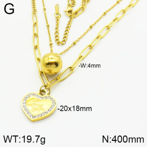 Stainless Steel Necklace  2N4001901bhbl-434