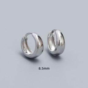 925 Silver Earrings  WT:1.95g  8.5mm  JE4254vhpl-Y05  YHE0179