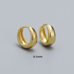 925 Silver Earrings  WT:1.95g  8.5mm  JE4255vhpl-Y05  YHE0179