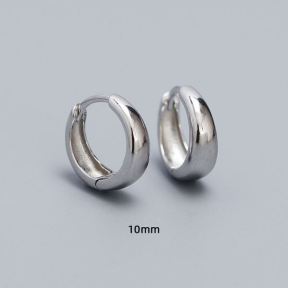 925 Silver Earrings  WT:2.25g  10mm  JE4256aikl-Y05  YHE0179