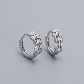 925 Silver Earrings  WT:1.85g  9*11.5mm  JE4266aiio-Y05  YHE0578