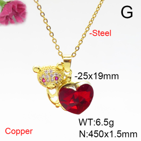 Fashion Copper Necklace  F6N405894aakl-G030