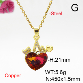 Fashion Copper Necklace  F6N405974aakl-G030