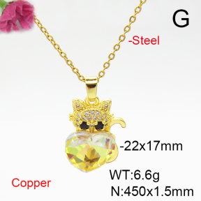 Fashion Copper Necklace  F6N405982aakl-G030