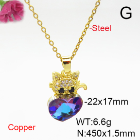 Fashion Copper Necklace  F6N405983aakl-G030