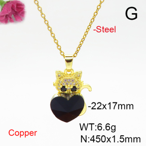 Fashion Copper Necklace  F6N405984aakl-G030