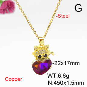 Fashion Copper Necklace  F6N405987aakl-G030