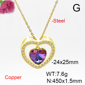 Fashion Copper Necklace  F6N405996aakl-G030