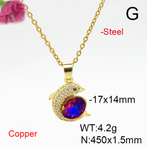 Fashion Copper Necklace  F6N406012aakl-G030