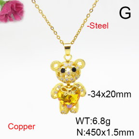 Fashion Copper Necklace  F6N406015bbov-G030
