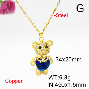 Fashion Copper Necklace  F6N406016bbov-G030