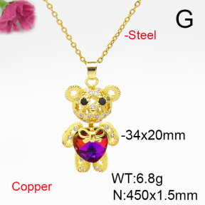 Fashion Copper Necklace  F6N406017bbov-G030