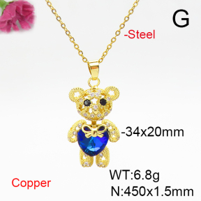 Fashion Copper Necklace  F6N406018bbov-G030