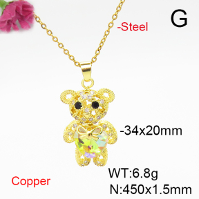 Fashion Copper Necklace  F6N406019bbov-G030