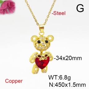 Fashion Copper Necklace  F6N406023bbov-G030