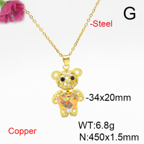 Fashion Copper Necklace  F6N406025bbov-G030