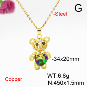 Fashion Copper Necklace  F6N406026bbov-G030