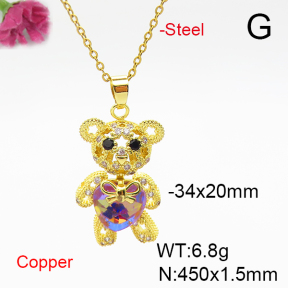 Fashion Copper Necklace  F6N406032bbov-G030