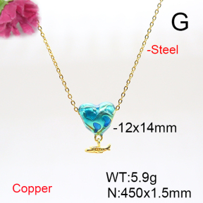 Fashion Copper Necklace  F6N300874avja-L017