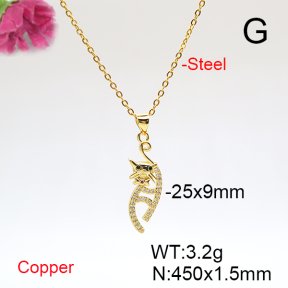 Fashion Copper Necklace  F6N405856avja-L017