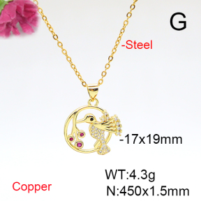 Fashion Copper Necklace  F6N405857aajl-L017