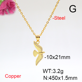 Fashion Copper Necklace  F6N405858avja-L017