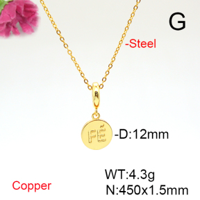 Fashion Copper Necklace  F6N405861avja-L017